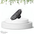 Parcelona Large Black Covered Spring Celluloid Jaw Hair Claw Clip, 4 Inch, Rain Drop Design