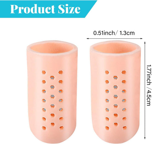 Middle Toe Protectors, 8 Count Silicone Toe Caps for Toe Gel Toe Cap and Protector Men Women Toe Covers for Toe Prevent Pain Relief for Corns, Callus Blisters Ingrown Toenails (Middle Toe)