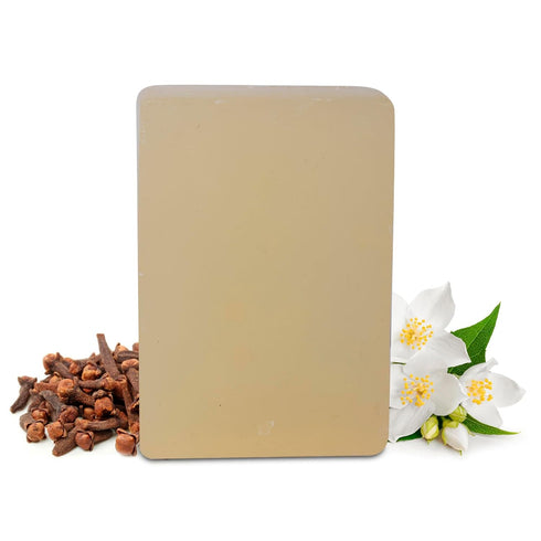 SVATV Handcrafted Soap - 125g Natural CLOVE & JASMINE Herbal Exfoliating Bar for Men and Women, Ayurvedic