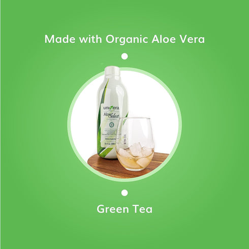 Univera Aloe Vera Juice - Organic Aloe Vera with 10% Polysaccharide Retention, Digestive Enzymes for Gut Health, Immune