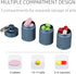 Waterproof Keychain Pill Holder - Compact, Portable, and Secure Pill Box with 3 Compartments - Pocket-Sized Pill Case and Container for Daily Medication on The Go, Sliver