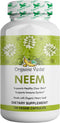 Organic Veda Neem Capsules, 1000mg - Ayurvedic India Neem Leaf Powder Herbal Supplement - 120 Veggie Capsules for Skin,
