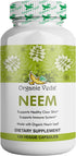 Organic Veda Neem Capsules, 1000mg - Ayurvedic India Neem Leaf Powder Herbal Supplement - 120 Veggie Capsules for Skin,