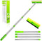 ITTAHO 2 in 1 Squeegee for Window Cleaning - 58'' Long Handle Window Washing Kit for Shower, Windshield, and Glass