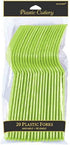 Kiwi Green Plastic Fork, Pack of 20 - Eco-Friendly, Durable & Eye-catching for Parties & Events