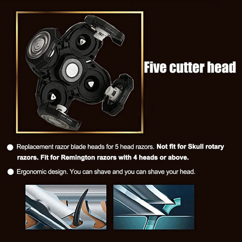 Replacement Shaver Head Blade - 5 Heads Beard Replacement Blade, Universal Electric Razor Shaver Head