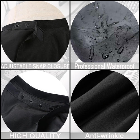 Professional Waterproof Hair Styling Cape, Nylon Haircut Salon Gown with Snap Closure, 50" x 60", 2-Pack