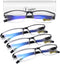 LUFF 4Pcs Ultra-Light Portable Reading Glasses - Anti-Blue-ray (1.75X)