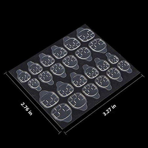 Nail Adhesive Tabs, 20 Sheets (480pcs), Transparent, Waterproof, Variety Pack for Press-On Nails.