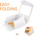 PACKQUEEN White Gift Box with Window, 9x6.5x3.8 Inches, Clear Gift Box with Ribbon and Card