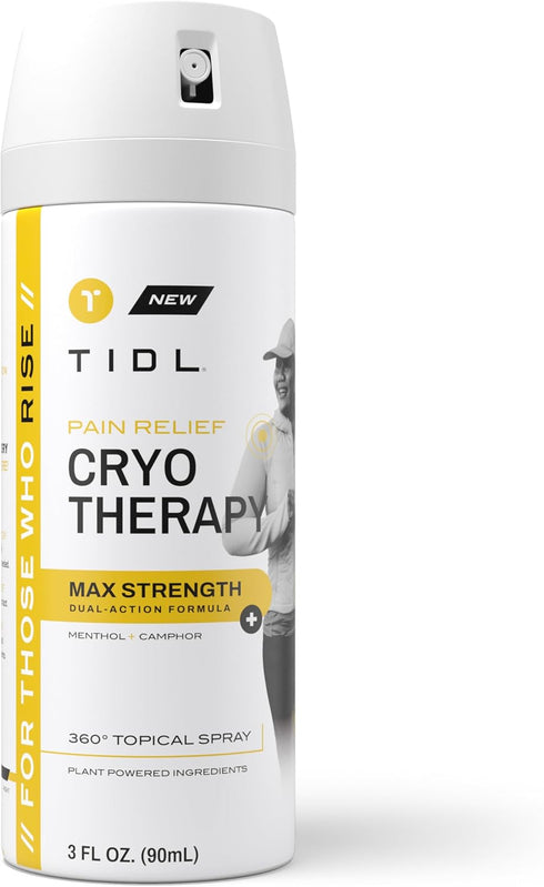 TIDL Max Strength Cryotherapy Spray - Advanced Pain Relief for Intense Aches & Soreness – 3 fl oz