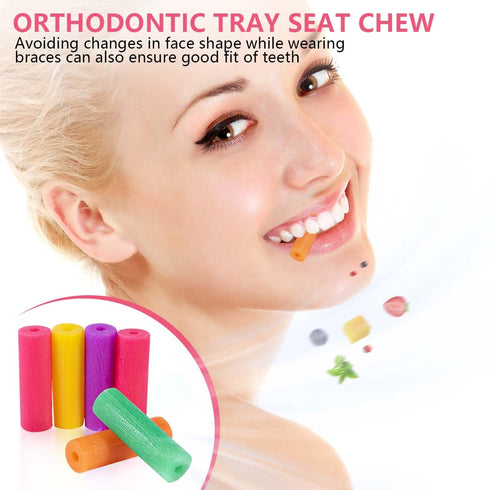 48 Pcs Colorful Orthodontic Aligner Chewies for Aligner Chompers, 6 Color