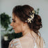 inSowni 21 Pack Gold Leaf Flower Bridal Wedding Hair Combs + U-shaped Pearls Hair Pins Accessories