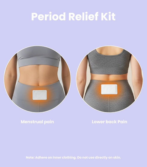 xinjue 10 Portable Menstrual Pain Relief Heat Patch, Adhesive Heat Patches for Period Cramps and Backache Relief