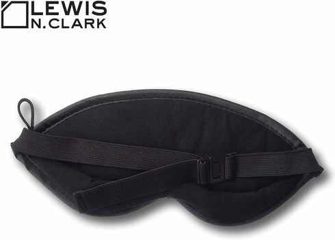 Lewis N. Clark Comfort Sleep Mask - Eye Mask for Travel, Light Blocking & Adjustable, Comfortable Burgundy