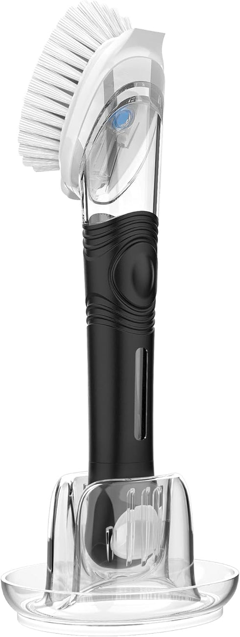 MR.SIGA Soap Dispensing Dish Brush Storage Set - Kitchen Brush with Holder for Pot, Pan, Sink Cleaning