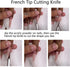 Lokyango French Cutter for Nails, 3pcs French Tip Cutter Set with 2 Brushes, 1 Cutting Knife, 5 Spare Blades
