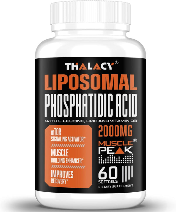 2000mg Liposomal Phosphatidic Acid Muscle Builder: High Absorption Supplements for Men & Women, 60 Capsules