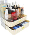 Makeup Organizer with 2 Drawers - Cosmetics Organizer for Bedroom and Bathroom Vanity, Large Capacity Storage Box
