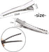 Single Prong Alligator Hairpins, 100 Pieces Silver Metal Curl Crocodile Hair Clips, 39mm for Hair Care Salon DIY Craft