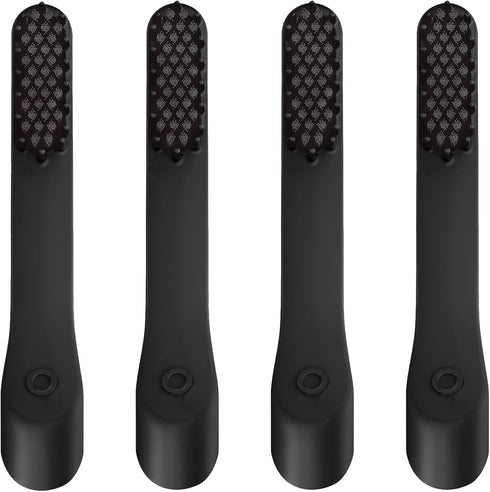 4-Pack Black Toothbrush Replacement Heads, Compatible with Quip Electric Brush Head Refill for Quip Black