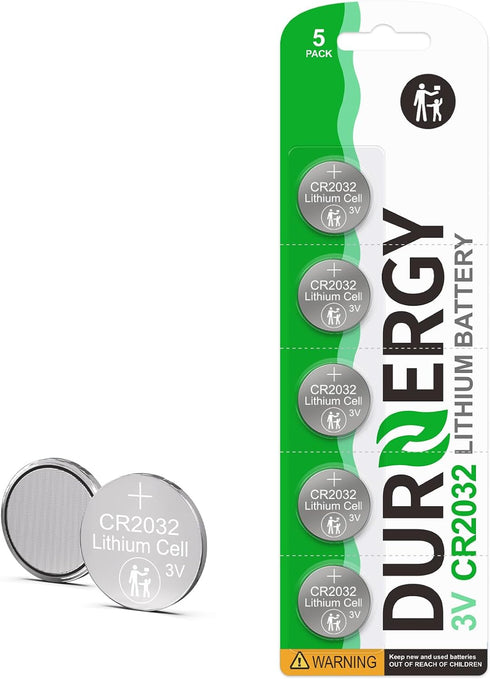CR2032 Batteries 5 Pack, 3V Lithium Coin Battery for Car Remote Key, CR2032 Battery