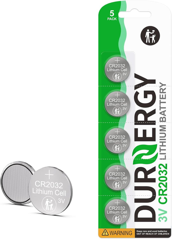 CR2032 Batteries 5 Pack, 3V Lithium Coin Battery for Car Remote Key, CR2032 Battery