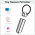 Small Portable Pill Case Keychain, Waterproof Titanium Pocket Organizer for Travel
