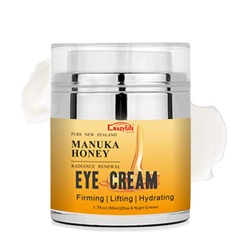 Manuka Honey Eye Cream for Dark Circles, Puffiness, Anti Aging, Fine Lines, Wrinkles, Retinol & Aloe Vera Relief