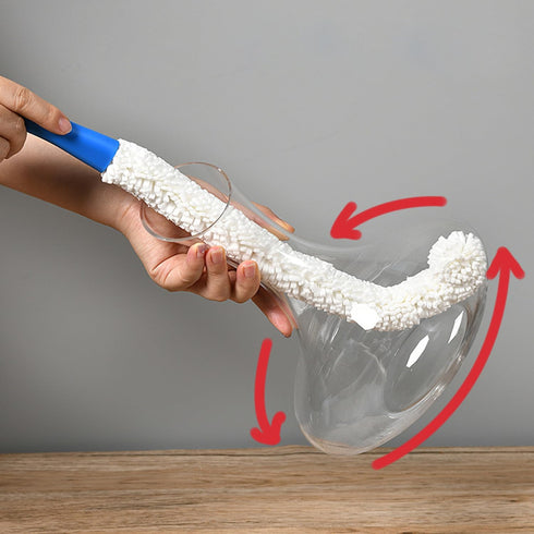 Maxmoral 2PCS 44.5cm Wine Glass Cleaning Foam Brush Flexible Long Bottle Cleaner Suitable for Cleaning Cup and Coffee
