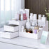 Makeup Desk Organizer with Drawers, Countertop Organizer for Cosmetics, Vanity Holder for Lipstick, Brushes, Lotions, Eyeshadow, Nail Polish and Jewelry (White) by Decorcode