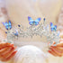 Unicra Silver Butterfly Tiaras and Crowns Leaf Queen Rhinestone Bridal Wedding Tiara Hair Accessories for Women and