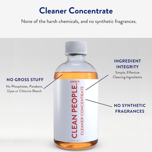 Packaging 4oz (2 Pack) THE CLEAN PEOPLE Cleaner Concentrate - All-Purpose Cleaner for Multi-Purpose Cleaning