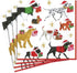 Caspari Christmas Delivery Paper Cocktail Napkins, White - Four Packs of 20