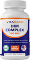 Vitamatic DIM Supplement Complex for Women & Men, 300mg, 120 Veg Capsules, Non-GMO & Gluten Free