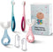 6 in 1 Baby Training Toothbrush Set, Infant to Toddler Oral Care Toothbrush, Food Grade Silicone, Extra Soft Bristles,