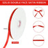 TONIFUL 3/8 Inch x 100yds Red Satin Ribbon - Thin Solid Fabric Ribbons Roll for Gift Wrapping, Floral, Craft, Party