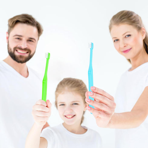 WLLHYF 2 Pieces Tuft Toothbrush Small Head End Tapered Interdental Interspace Nursing Soft Tiny Toothbrush Orthodontic