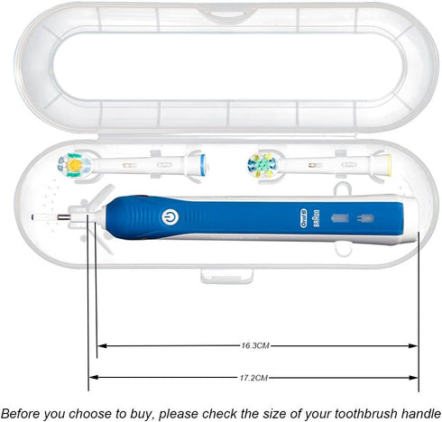 Nincha Portable Replacement Plastic Travel Case for Oral-B Pro Series Electric Toothbrush (Transparent)