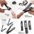 Nail Clippers Set, Matte Stainless Steel 3 pcs Fingernail Clippers & Slant Edge Toenail Clipper Cutter