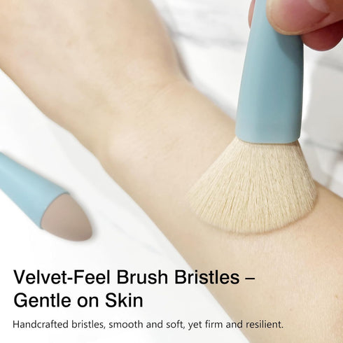 Multi-Tasker 4-in-1 Makeup Brush - Vegan & Travel-Friendly All-in-One Beauty Tool for On-the-Go Glam