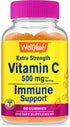 Vitamin C Gummies 500mg, Natural Flavors for Immune and Antioxidant Support, Nut Free, Vegan - 60 Count