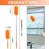 4 Pcs Washable Microfiber Feather Duster - Extendable Pole and Bendable Head for Cleaning
