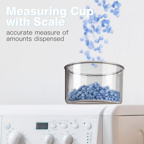 Laundry Detergent Dispenser with Lid, Powder Container for Organization, Storage, Scent Booster Beads, 3.5L