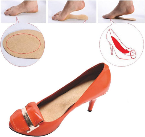 Bringsine Velvety Insole Gel Shoe Insoles for Women - 3/4 Pain Relief Inserts for High Heels, Comfortable Heel Pain