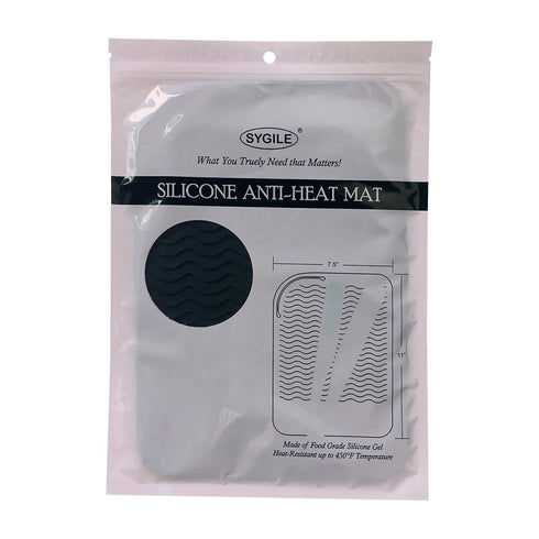 Silicone Heat Resistant Travel Mat, Anti-Heat Pad for Hair Straighteners, Curling Irons, Hot Styling Tools