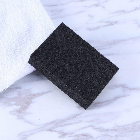Sponge 5Pcs Carborundum Non-Scratch Emery Brush - Kitchen Scrubber for Home, Restaurant, Hotel (Black)