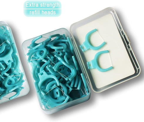 Evolutionary Clean Dental Flossers, Kit of Refills with Mid-Length Handle (200 Extra-Strength Refills)