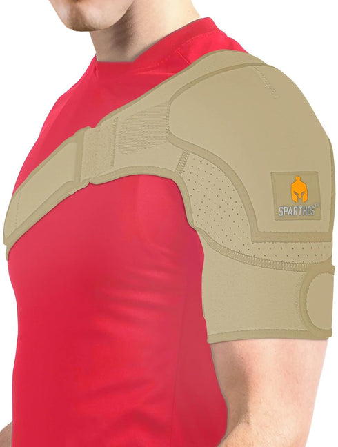 Sparthos Shoulder Brace, Support and Compression Sleeve for Torn Rotator Cuff, Arm Immobilizer Wrap