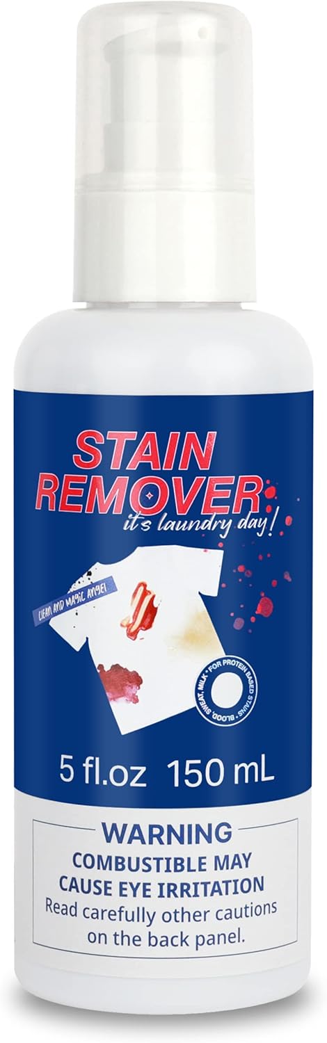 Stain Remover for Home Cleaning, Easily Removes Blood, Wine, Carpet, Grass, Pet Stains, Laundry Stain Cleaner (5 fl oz)